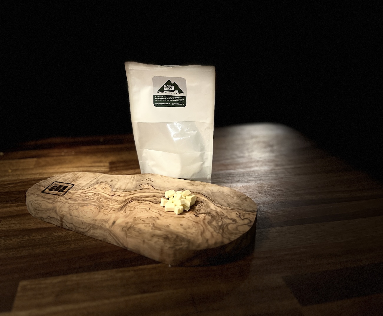 Frystorkad cheddar från Sverige